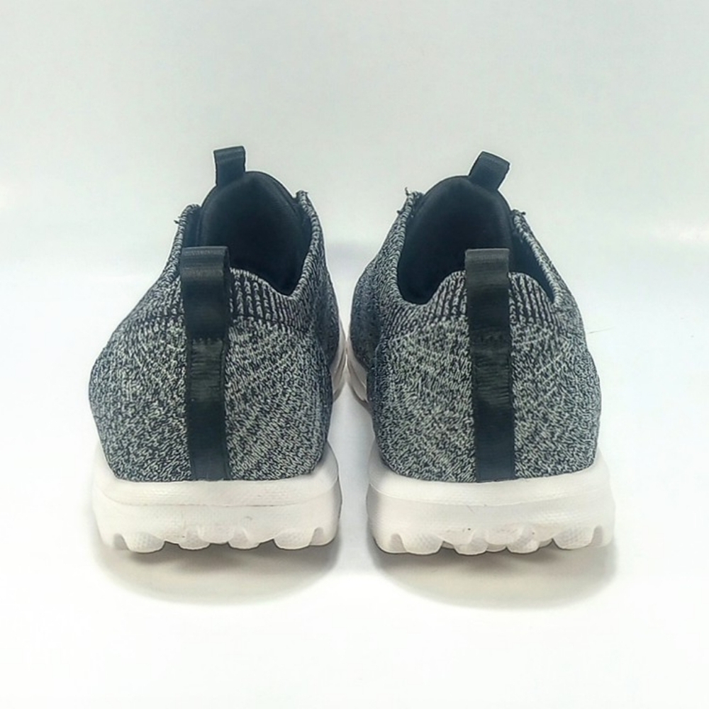 Skechers Go Walk Radiant Moon Womens 9.5 Black And White Stretch Fit Sneakers - Picture 7 of 10